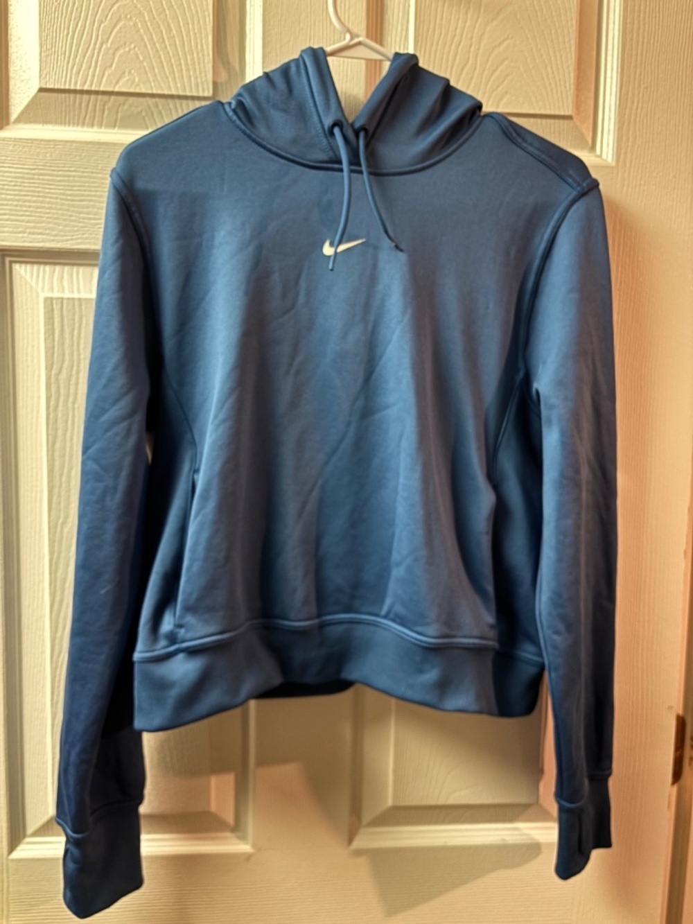 Nike Therma Fit Blue Cropped Hoodie - Size L